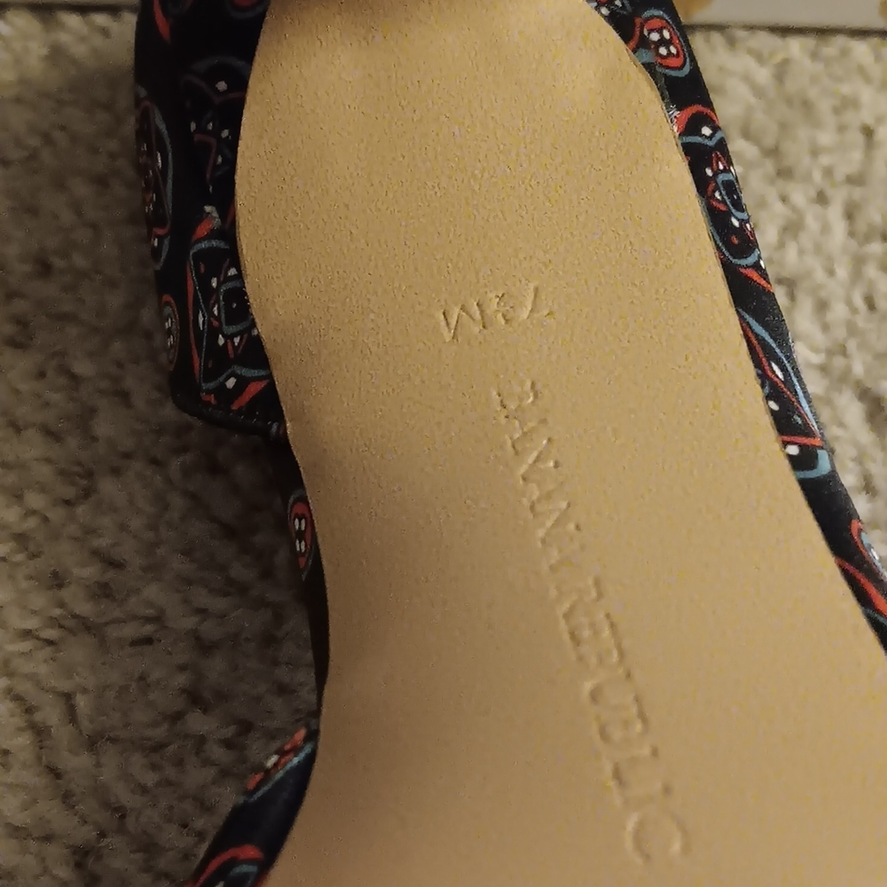 Banana Republic Andilla D'Orsay Blue multicolor Pumps Heels Women's Size 7.5 M - Picture 7 of 9
